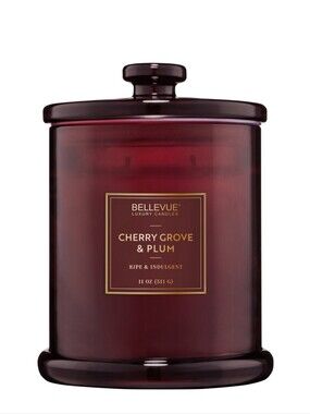(Ew)Bellevue Luxury 11oz  Scented Glass Candle - CherryGrove